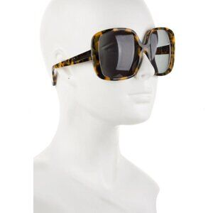 Karen Walker Oversize Tinted Sunglasses. Tortoise Acrylic w/black Lens. RP $230